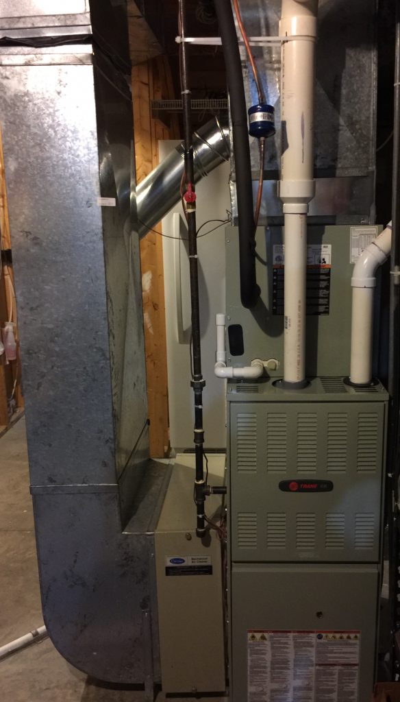A newly-installed furnace