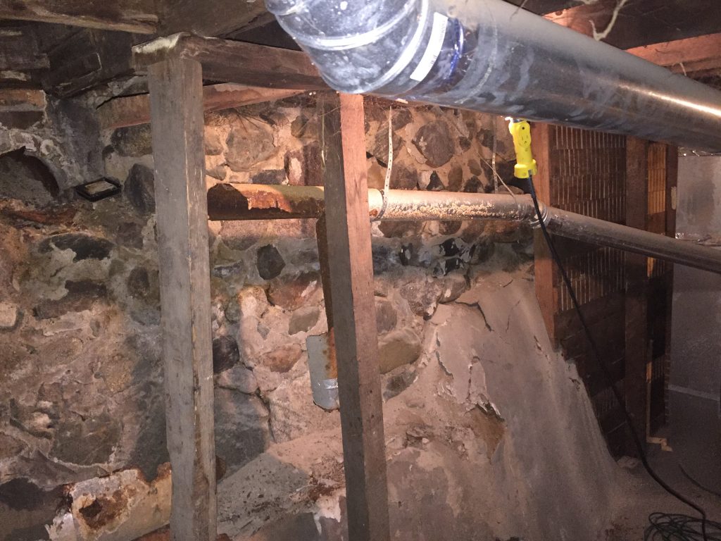 A newly-repaired air duct
